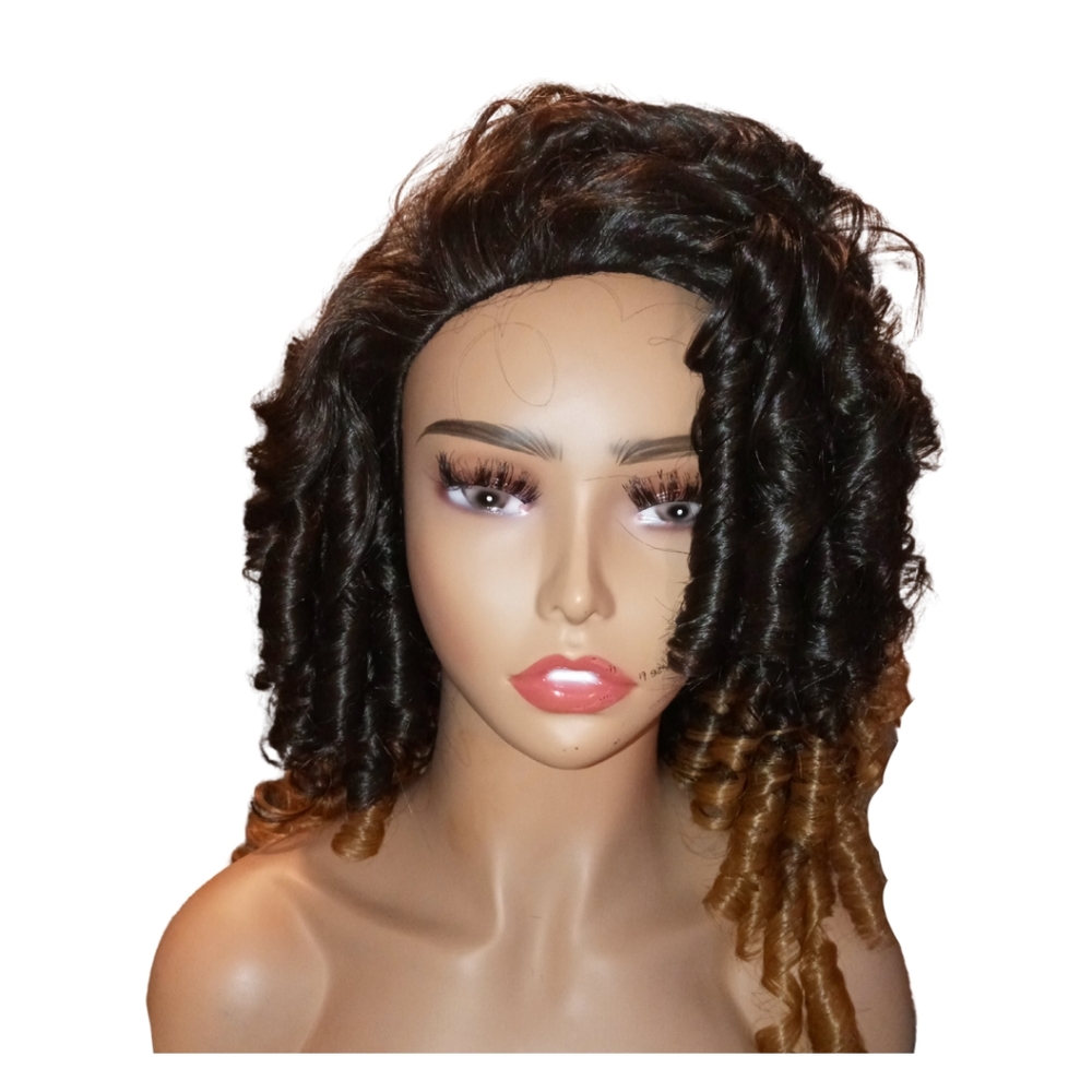 Butterscotch ✨️ | Blonde and Brown Half Wig Synthetic Hair | via Instant Detailz